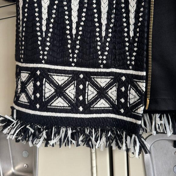 Tory Burch Black and White Patterned Jacket - Picture 5 of 6